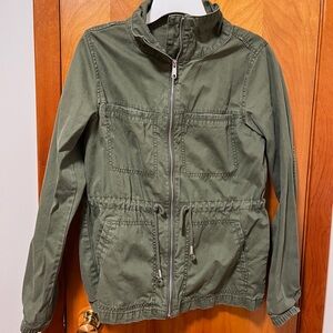 Old Navy Utility Jacket in Olive Green Size Medium Tall
